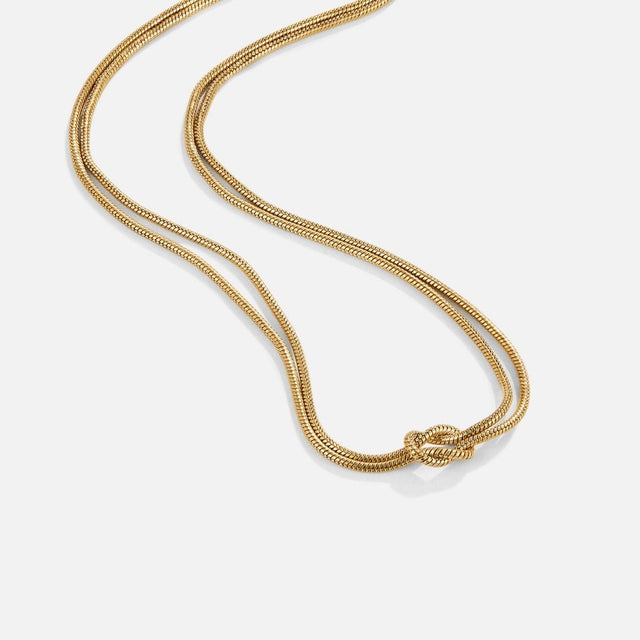 Colar de Corrente com Nó Dourado