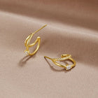 Brincos de Argola Sobreposta com Cristal Dourado
