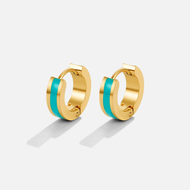 Brincos Leigh Teal Argola