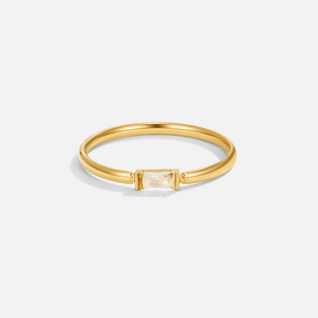 Anel Leonore Baguette Cristal