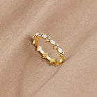 Anel Luxe Cristal Dourado