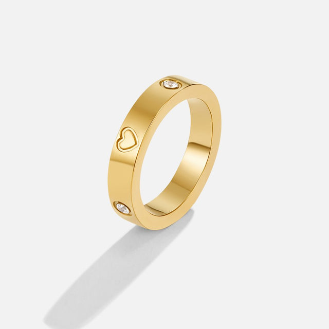 Anel Mari Coração Dourado