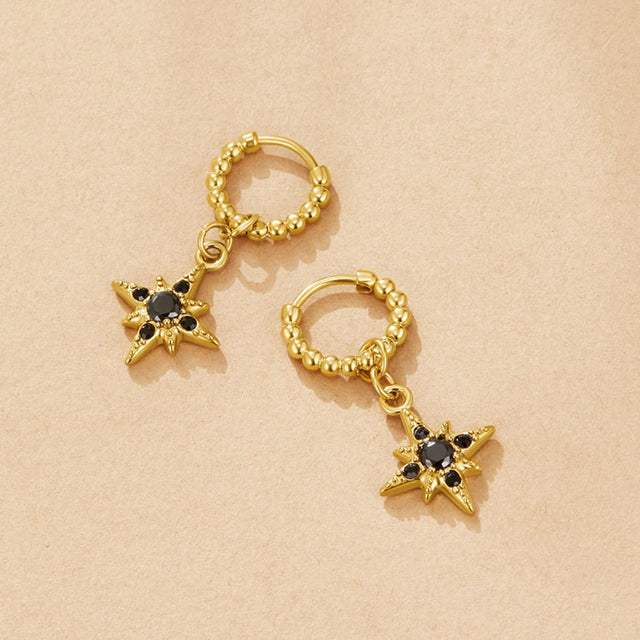 Brincos de Argola Pendente Midnight Luxe