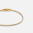 Pulseira Niyah de Cristal Branco Dourada