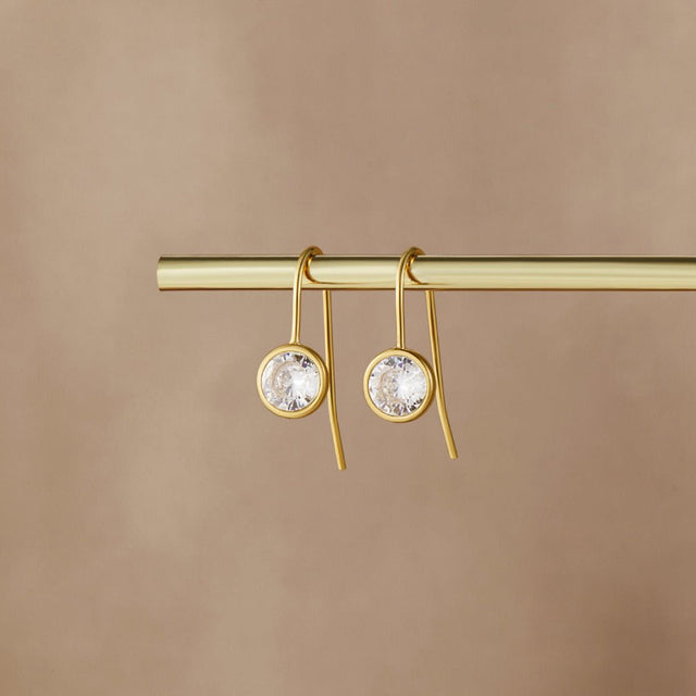 Brincos Olivia Cristal Pendente