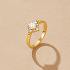 Anel Pérola Cristal Eternity