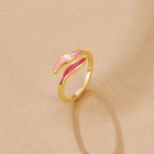 Anel Rosa Rosado Envolvente