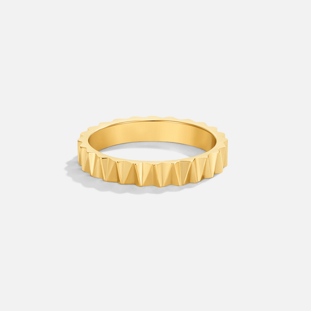 Anel Reene Geométrico Dourado