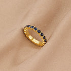 Anel Sapphire Beauty de Cristal Dourado