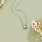 Colar Trevo de 4 Folhas com Cristal Prateado