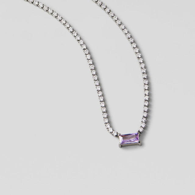 Colar Luxe Cristal Prateado