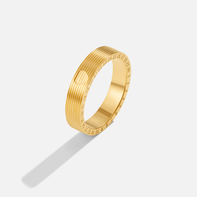 Anel Soleil Aliança Dourado