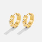 Brincos de Argola Tasha com Cristal Dourado