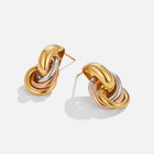 Brincos Torcido Three-Toned Argola