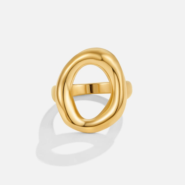 Anel Vina Melted Dourado