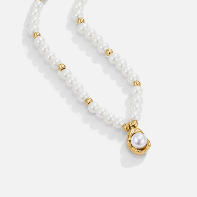 Colar Vintage Pérola Dourado