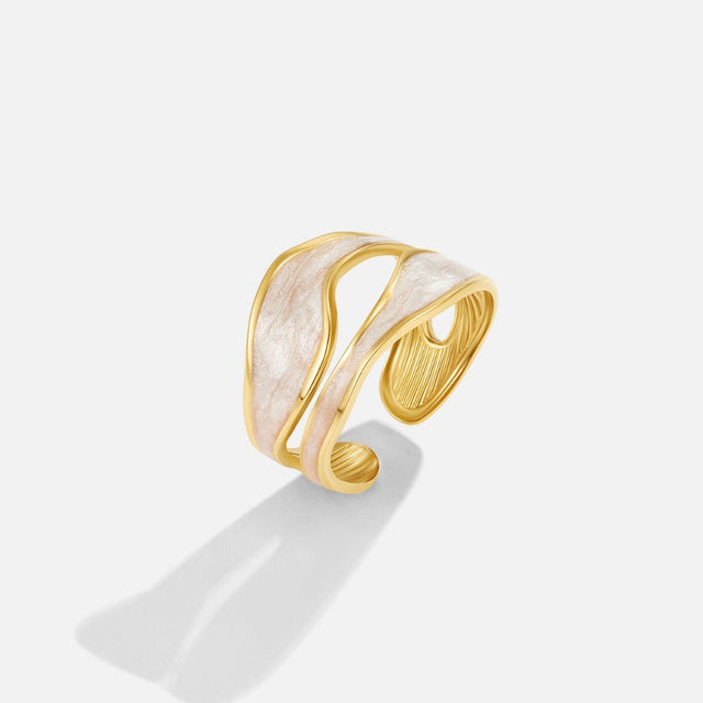 Anel Onda Sahara Dourado
