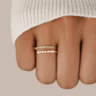 Anel Envolvente "Wrap Me" com Pérola e Cristal